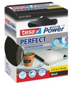 tesa Gewebeband extra Power 56343, 38mm x 2,75m, schwarz