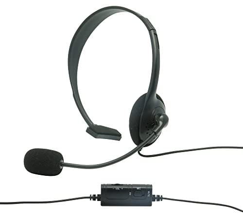 Konix Mythics Cuffie monoauricolari con cavo M-100 per Xbox One - Microfono con riduzione del rumore - Telecomando incluso - Nero