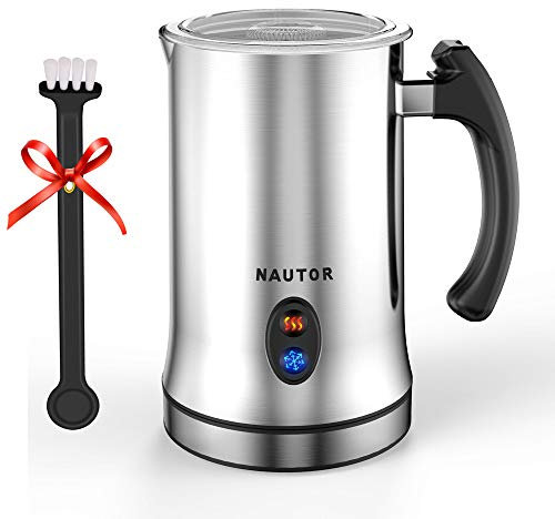 Montalatte elettrico professionale per latte caffè caldo e freddo espanso One Touch automatico a vapore caldo con frusta in acciaio INOX, funzionamento silenzioso rivestimento antiaderente spessa