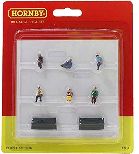 Hornby R7119 Sitting People for Model Railway OO Gauge, Model Train Accessories for Adding Scenery, Dioramas, Woodland, Buildings and More, Diorama Making Kits - 1:76 Scale Accessory