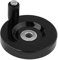 1 Unids Negro Torno Fresadora Rueda de Mano de Ondulación Trasera con Manija Giratoria(8 * 63mm)