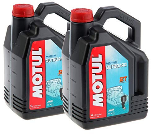MOTUL Lubricantes para Motor 2 Tiempos Fuera Borda Mineral Outboard 2T, Pack 10 litros