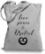Ma2ca Love Peace und Bretzel Brezel Tragetasche/Bag/Jutebeutel WM1-lightgrey