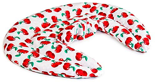 Cuscino del collo, cherry-white. Cuscino termico con semi di ribes, terapia caldo e freddo (per la nuca)