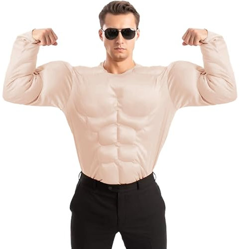 Spooktacular Creations Erwachsene Herren Body Builder Kostüm Muskelanzug (Einheitsgröße)
