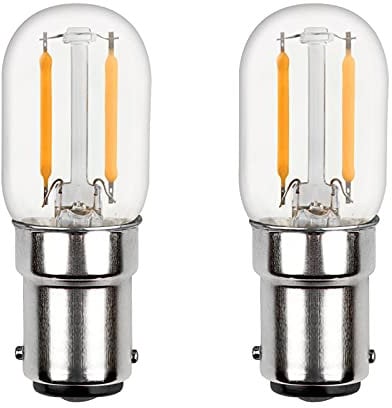 Bombilla B15d LED 230V Blanco Frío 6000K Para Máquina De Coser, 2 Contactos, 2W Sustituye a 15W Bayoneta, 150lm, No Regulable, COB Pequeña, Pack De 2