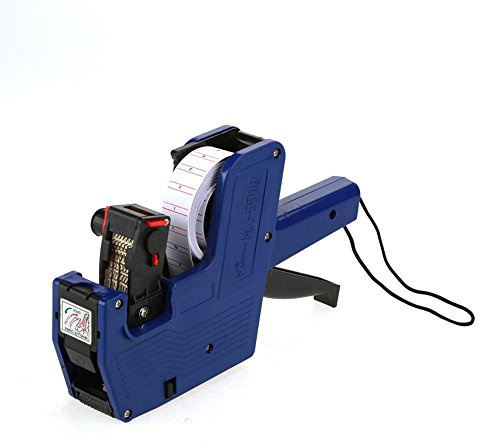 Nikou Price G-un MX-5500 Labeler 8 Digits Price Tag G-un Retail Tool Easy Use Include Labels and Ink Refill Currency Conformity for Grocery Retail Store (Blue)