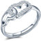 Yumilok Damenring Doppel Herz Ring Zirkonia Ehering Verlobungsring Hochzeit Band Ringe Lifestyle-Ring 925 Sterling Silber verstellbar