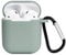 AKABEILA Hülle Case für Apple AirPods 2 & 1 Silikon Schutzhülle [Front LED Sichtbar & Kabelloses Laden] Flüssiges Silikon Gehäuseabdeckung Air Pods Schutz Hüllen Karabiner, Grün
