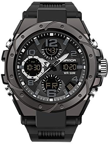 rorios Herren Militär Sportuhr Digital Quarz Uhr mit Silikon Armband Digitaluhren für Männer Jugendliche Elektronische Uhr mit Alarm Timer