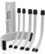EZDIY-FAB Sleeved Cable - Cable Extension for Power Supply with Extra-Sleeved 24-PIN 8-PIN 6-PIN 4+4-PIN with Combs- White