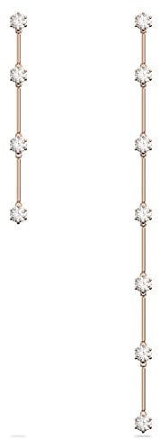 Swarovski Constella Ohrringe, Asymmetrisch, Weiss, Roségold-Legierungsschicht