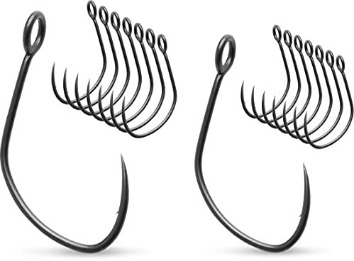 Storfisk fishing & more 16 Stück Spoon Haken Angelhaken für Spoons mit großem Öhr, Größe:Set 1