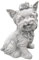 Hund Yorkshire Terrier H.26 cm Hundefigur Steinguss Tierfiguren Statuen Gartendeko Deko-Figur für Haus Garten Moderne Statue Garten-Figur