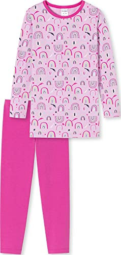 Schiesser Mädchen Schlafanzug lang mit Leggings Pyjamaset, Flieder, 104