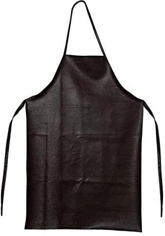 Delantal Industrial de Cuero PU, Resistente al Aceite, Resistente al Desgaste, Delantal de Trabajo Protector para Carnicero, Limpieza de Pescado, Negro