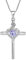 FJ Kreuz Kette Damen 925 Sterling Silber Alexandrit Kette Juni Geburtsstein Halskette Anhänger Rose Blume Schmuck Geschenke für Frauen Mutter Freundin Mama