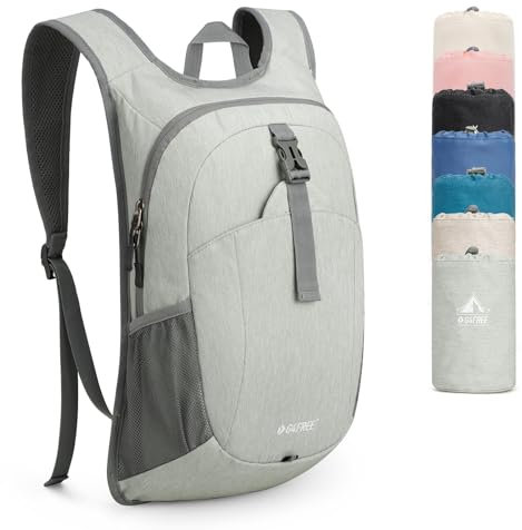 G4Free Kleiner Rucksack 12L Faltbarer Leichter Wanderrucksack Damen Herren Daypack für Outdoor Wandern Camping Reisen Klettern