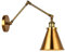Pvczool Industrial Wall Sconce Light Brass Cone Shade Wall Light with Adjustable Arm for Indoor Home Bar Warehouse Hallway