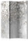 decomonkey Paravent Raumteiler Innen WeiĂźe Blumen 135x172 cm 3 Teilig Einseitig Room Divider Wall Raumteiler Stehend Trennwand Sichtschutz Spanische Wand Sichtschutzwand Wohnzimmer Holz Natur