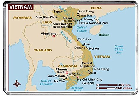 VIETNAM MAP REFRIDGERATOR MAGNET