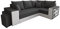 ALTDECOR Ecksofa mit Schlaffunktion und Bettkasten Corner Sofa Bett Eckcouch Couch L-Form Schlafcouch Ausziehbar Wohnlandschaft Schlafsofa Cauchsofa- DALS - 244x180x90cm Grau/Weiß Kunstleder