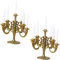 RORPOIR 2pcs Gold Vintage Ornate Cake Candelabra Holder Candle Set for Birthday, Christmas, Wedding