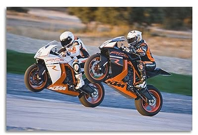 ECHUN Motorrad-Poster für KTM RC8 Sport Bike, dekorative Leinwand, Wand- und Kunstbild, Gemälde, 40 x 60 cm