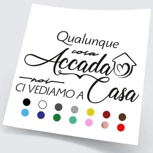 Adesivo da parete Qualunque cosa accada ci vediamo a casa - vinile prespaziato (Grande)