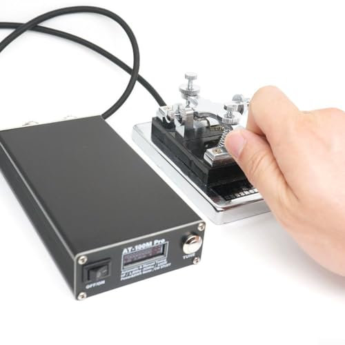 CARMOTTER AT-100M Pro Tuner d'antenne 100 W 1,8 MHz-30 MHz ATU-100M QRP Portable Antenne Tuner Morse Code Morse pour Radio HF Durable, 1178994639