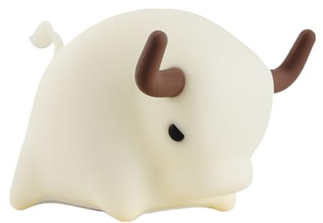 HOMSFOU 1Stk Silikon-Pat-Licht Schreibtischlampen Nachttischlampen Mini-Vieh-Statue baby kinderzimmer dekor LED-Kalb-Nachtlampe Silikon Licht Karikatur Silikonlampe Licht klopfen schmücken