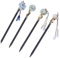 Épingles à cheveux en bois, 4 pcs de cheveux en bois, épingles à cheveux classiques chinoises classiques, fermoir à cheveux en épingle à cheveux vintage Hanfu, accessoires de gland à fleurs de cheveu