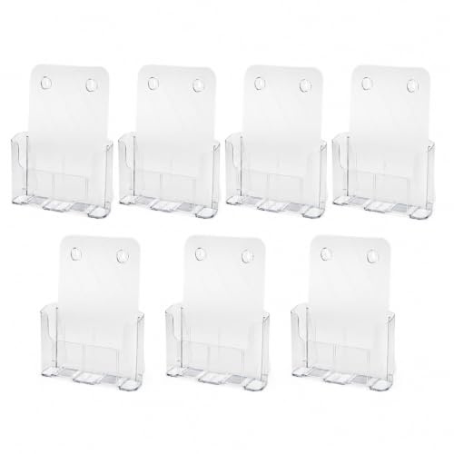 Deflecto A4 Portrait High Back Single Compartment Literature - Pack of 7 - Magazine File - Leaflet - Document Holder - Menu Holder - Wall Mounting Option