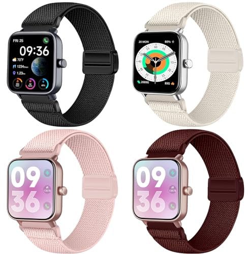 VELULYX Nylon Band Compatible Veryfit Smart Watch IDW19/IDW13/IDW16/IDW18, 22MM Band Elastic for Gloryfit P66/P66D/P72/P95,TUYOM LW36,H1/D1,T50S/T60/T70,Y6,YB54,G39,AGPTE LW11