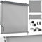 tillvex® Senkrechtmarkise 140 x 250 cm für Außen- und Innenbereich | Außenrollo wasserfest mit Handkurbel für Balkon, Terrasse & Garten | Balkonrollo Sonnenschutz aus Aluminium | Rollo Sichtschutz