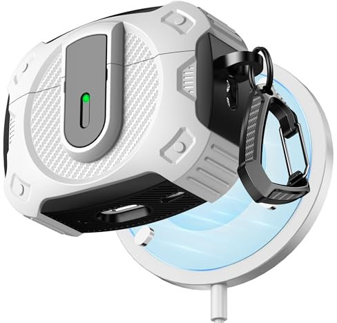 RFUNGUANGO Compatible with AirPods Pro 2/1 Generation Protective Case Cover (2023/2022/2019), 2024 New Space-themed Protective Case,Compatible with MagSafe,Cosmos-White