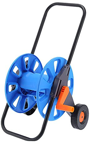 Schlauchaufroller, Gartenschlauchaufroller, Tragbarer Hand-Push-Wasserrohr-Aufbewahrungsregal-Organizer für G1/2 50 M Rohr 70 X 40 X 40 Cm