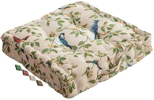 ILiemao Sitzkissen für Stuhl Garten, Dickes sitzkissen mit Griff für Boden draußen, große sitzkissen für Boden, stuhlkissen 40x40, sesselauflagen, bodenkissen, sitzauflage Gaming Stuhl(Beige)