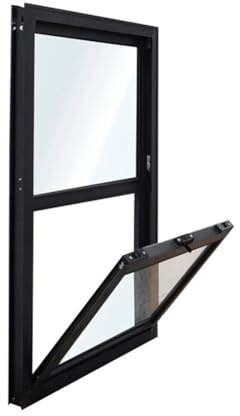pujindu Ersatzfenster, offene Jalousien, verschiebbare Abdichtung für untere Neigung für Ersatz-Apartment-Trennwand (90 x 80 cm)