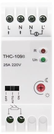 THC-109B Photocell Light Controller Switch with Sensor 16A 25A AC220V Din Rail Lamp Control Switch(THC-109B 16A)