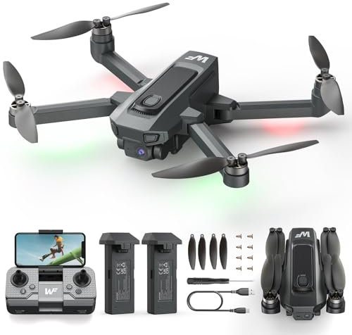 DEERC D25 Drone 1080P HD con Trasmissione 5G, RC Pieghevole con Motore Brushless, Flusso Ottico, Tap Fly, Controllo Vocale, 2 Batterie 40 Min, Facile per Principianti, per Bambini e Adulti