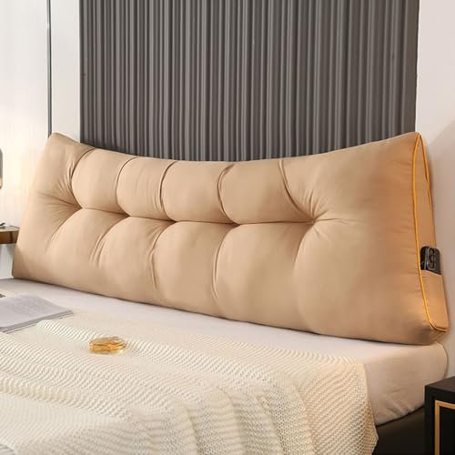 Großes dreieckiges Keil-Lesekissen für Doppelbett, Rückenlehne, Kissen für Schlafzimmer, Couch, 180 cm x 50 cm x 15 cm