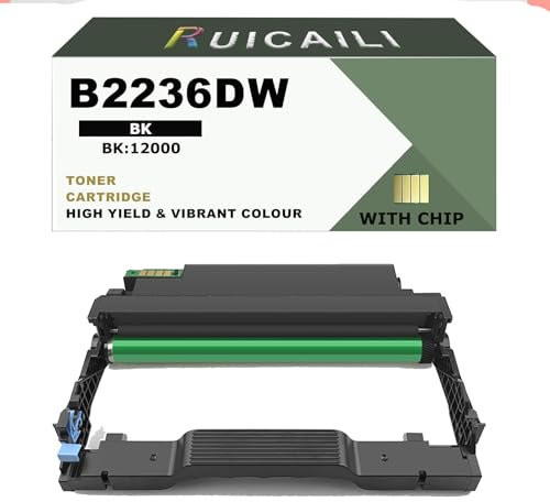 B2236 B2236DW Bildtrommeleinheit, kompatibel mit Lexmark B2236dw MB2236 MB2236adw Drucker, 1 Stück, Schwarz, 12.000 Seiten drucken