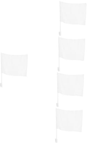 Milisten 5stücke Blanko Auto-flagge Für Wärmeübertragung Doppelseitige Weiße Fahne Für Kreative Designs Festtagsdekorationen Und Anlässe