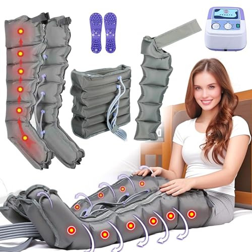 6 Cavity Electric Air Compression Massager Machine, Full Body Waist Arm Leg Relax Instrument for Full Body Massage Pressotherapy Lymphatic Drainage