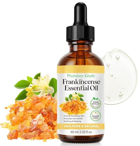 Weihrauch Ätherisches Öl Bio Weihrauchöl für Haut, Gesicht, Haare, Körpermassage, Aromatherapie, Diffusor, Bad, DIY Pflege, Tiefenpflege, Tiefenpflege