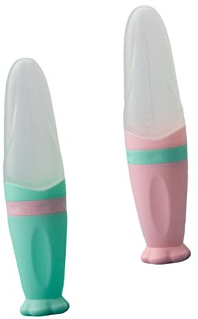 Supvox Quetschfütterer 90ml für Babys Reis Getreide Löffelflasche Lebensmittelausgabelöffel Frei für Brei und Püree