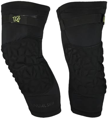 KEEPERsport Ginocchiere Knee Guards - Protezione per tutti gli sport, vestibilità regolabile, ammortizzante, antiscivolo, confortevole, unisex, nero, taglia M