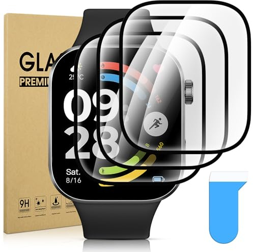 Diruite 3 Piezas Protector Pantalla para Xiaomi Redmi Watch 6 Protector Reloj,HD Transparente Anti-Scratch PMMA Película Protectora Compuesto