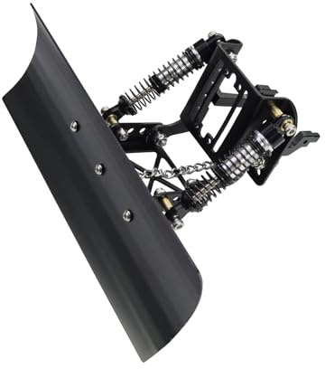 RC Crawler Teile Für Trx4M Für Bronco Für Defender 1/18 Verstellbarer Schneepflug Aus Aluminium Schneeschaufel Sandschaufel Crawler-Werkzeug RC-Crawler-Upgrade-Teil(Black)